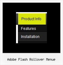 Adobe Flash Rollover Menue Horizontales Menue Frame