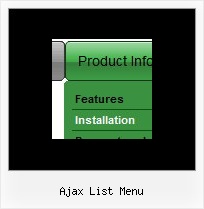Ajax List Menu Drop Down Menue In Frontpage