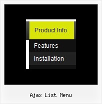 Ajax List Menu Javascript Menue Rollover