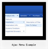 Ajax Menu Example Horizontal Menu Frameset