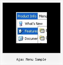 Ajax Menu Sample Javascript Onmouse Over Menu