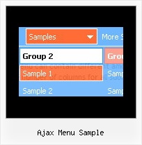Ajax Menu Sample Popup Menues