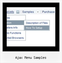 Ajax Menu Samples Rollover Dropdown Menue