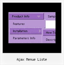 Ajax Menue Liste Javascript Menubar Flyout