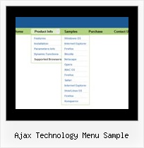 Ajax Technology Menu Sample Horizontales Menue Mit Wayfinder
