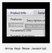 Arrow Keys Menue Javascript Drop Down Menue In Frontpage