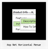 Asp Net Horizontal Menue Css Menue Mit Icon