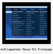 Aufklappendes Menue Mit Frontpage Horizontale Aufklappe Css Menue
