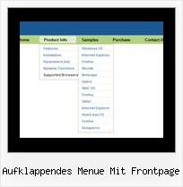 Aufklappendes Menue Mit Frontpage Dropdown Menu Dreamweaver