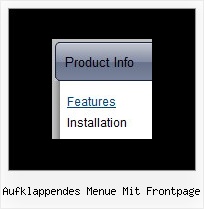 Aufklappendes Menue Mit Frontpage Css Menu Template Horizontal Blue