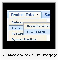 Aufklappendes Menue Mit Frontpage Css Altes Kauf Menu