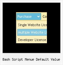 Bash Script Menue Default Value Sitebuilder Menues