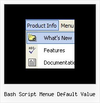 Bash Script Menue Default Value Menue Vista