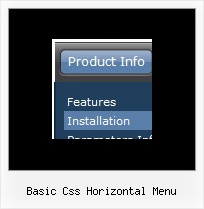 Basic Css Horizontal Menu Menu Javascript
