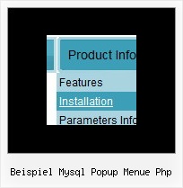 Beispiel Mysql Popup Menue Php Js Menubar