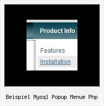Beispiel Mysql Popup Menue Php Joomla Menue Xp