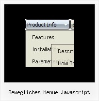 Bewegliches Menue Javascript Rollover Menue