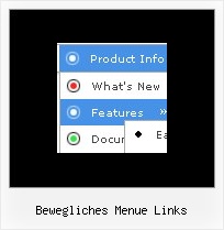 Bewegliches Menue Links Javasrcipt Horizontal Menue