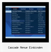 Cascade Menue Einbinden Menues En Ajax