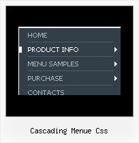 Cascading Menue Css Tabs Menu Mouseover