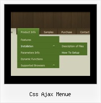 Css Ajax Menue Html Mouseover Menue