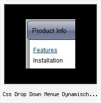 Css Drop Down Menue Dynamisch Horizontal Registerkarte Schnittstelle