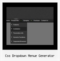 Css Dropdown Menue Generator Multiple Frame Menu
