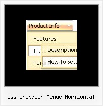 Css Dropdown Menue Horizontal Html Desplegable