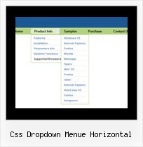 Css Dropdown Menue Horizontal Menue Onmouseover