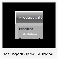 Css Dropdown Menue Horizontal Menue Beispiel