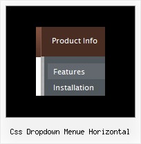 Css Dropdown Menue Horizontal Navigation Vertikal