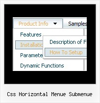 Css Horizontal Menue Submenue Horizontales Drop Down Menue