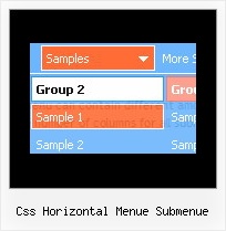 Css Horizontal Menue Submenue Html Navigationstasten