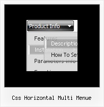Css Horizontal Multi Menue Horizontales Menu Html Sample