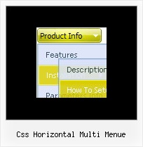 Css Horizontal Multi Menue Klappmenue Html Code