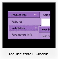 Css Horizontal Submenue Variable Width Dropdown Menu