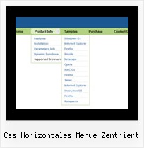 Css Horizontales Menue Zentriert Javascript Menues Beispiel Onmouseover