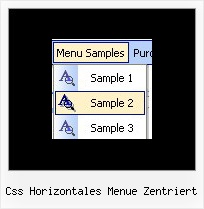 Css Horizontales Menue Zentriert Registerkarten Html