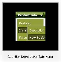 Css Horizontales Tab Menu Bar Menuevorlage