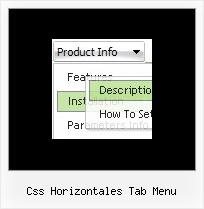 Css Horizontales Tab Menu Javascript Menu