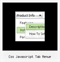 Css Javascript Tab Menue Menue Html Design