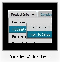 Css Mehrspaltiges Menue Homepagevorlage Mit Aufklappmenue