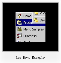 Css Menu Example Internet Menu Sample