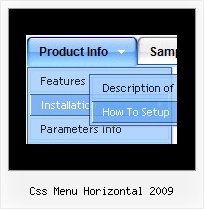 Css Menu Horizontal 2009 Css Memue Mit Submenu