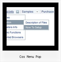 Css Menu Pop Tabs Dhtml