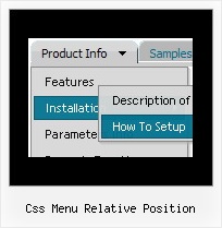 Css Menu Relative Position Javascript Menue