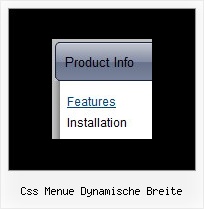 Css Menue Dynamische Breite Einfaches Drop Down Text Menue