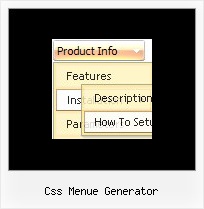 Css Menue Generator Pulldownmenu