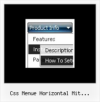 Css Menue Horizontal Mit Horizontal Submenu Css Ausgewaehlt Menue