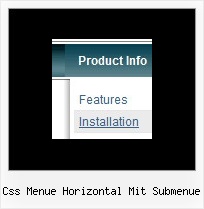 Css Menue Horizontal Mit Submenue Menu With Submenu